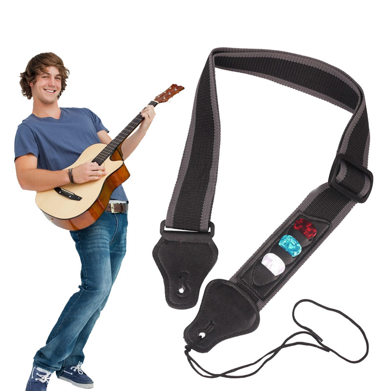 Guitar Strap, Strap Gitar Akustik, Strap Gitar Elektrik, Strap Bass Elektrik, Tali Gitar Kulit