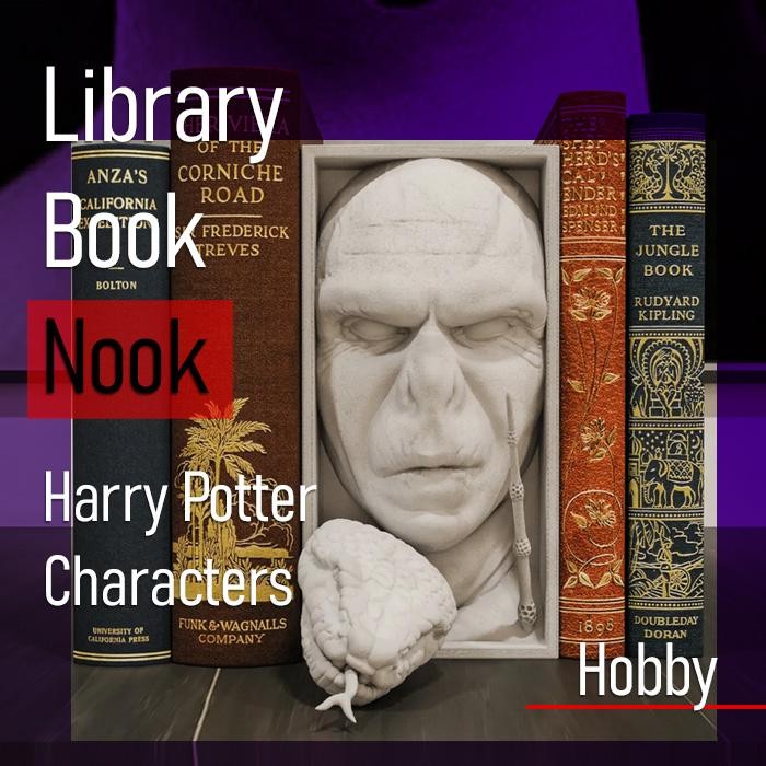 

Book Nook 3D HARRY POTTER Pembatas Buku Bookend Bookshelf Gift Kado DIY Insert End Shelf Hedwig Harry Potter Voldemort Basilisk