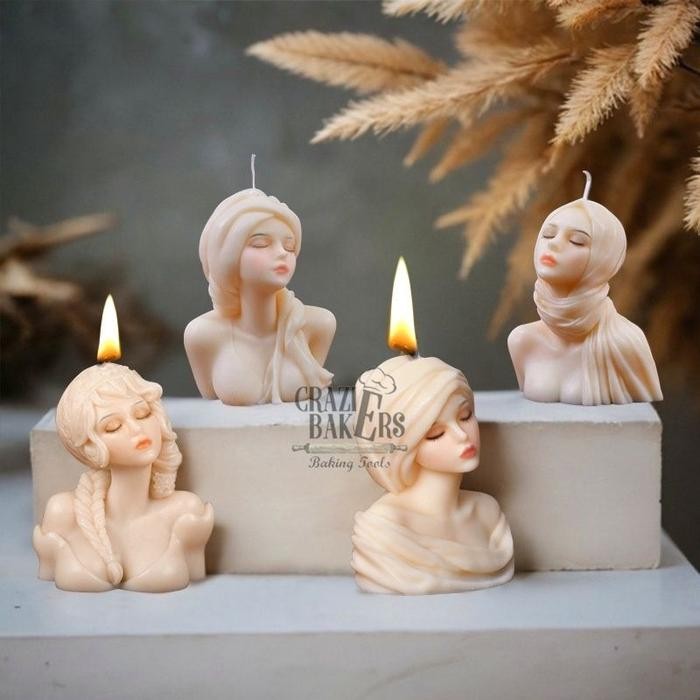 Cetakan SIlikon Sweet Goddess -   Female Half Body Portrait Wanita Setengah Badan 3D Mold