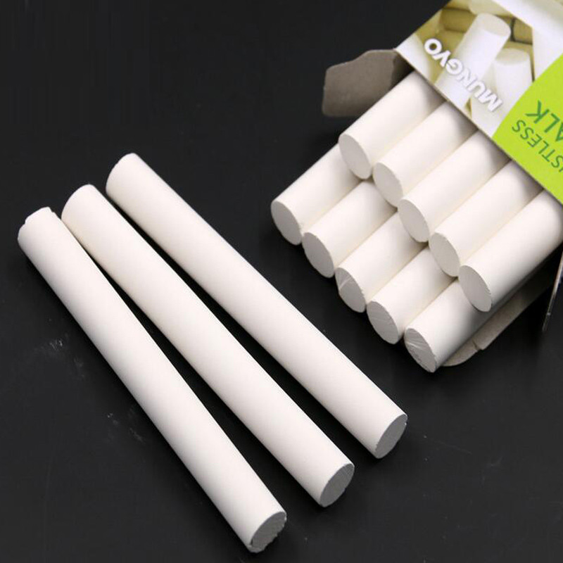 

10pcs / Lot Korea Safe White Dustless Chalk Pen Drawing Set Chalk Porta Tiza Non Dust Teaching On Chalkboard wall sticker