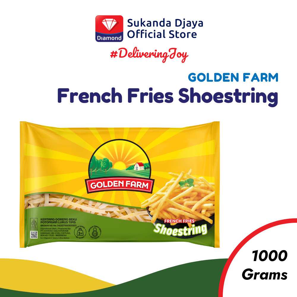 

Golden Farm Kentang Beku French Fries Frozen Shoestring 1 Kg