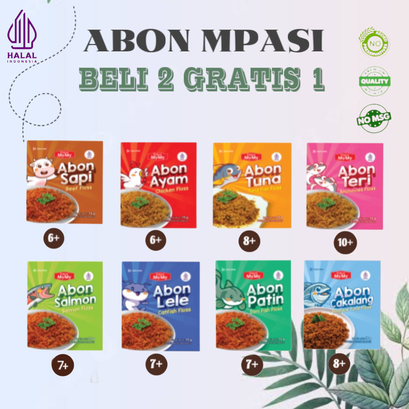 

MyMy- Promo Beli 2 Gratis 1 Abon MPASI BB Booster Usia 6+ 8+ Non MSG Lebih Halus