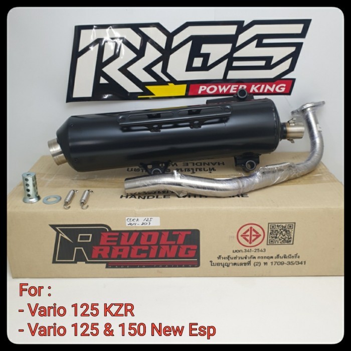 Knalpot Mio Vario Nmax Aerox Scoopy Beat Fino  - Merk RGS Power King Original Thailand - Motor matic