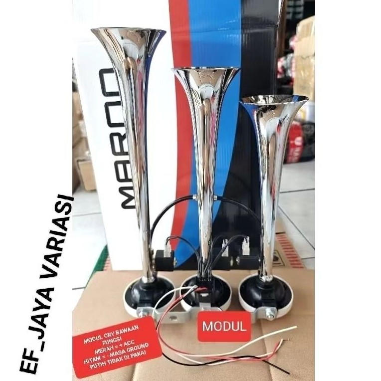 TERLARIS klakson Telolet 3 Corong 3 Suara Klakson Angin Mobil Truck/Bus 12Volt 24Volt