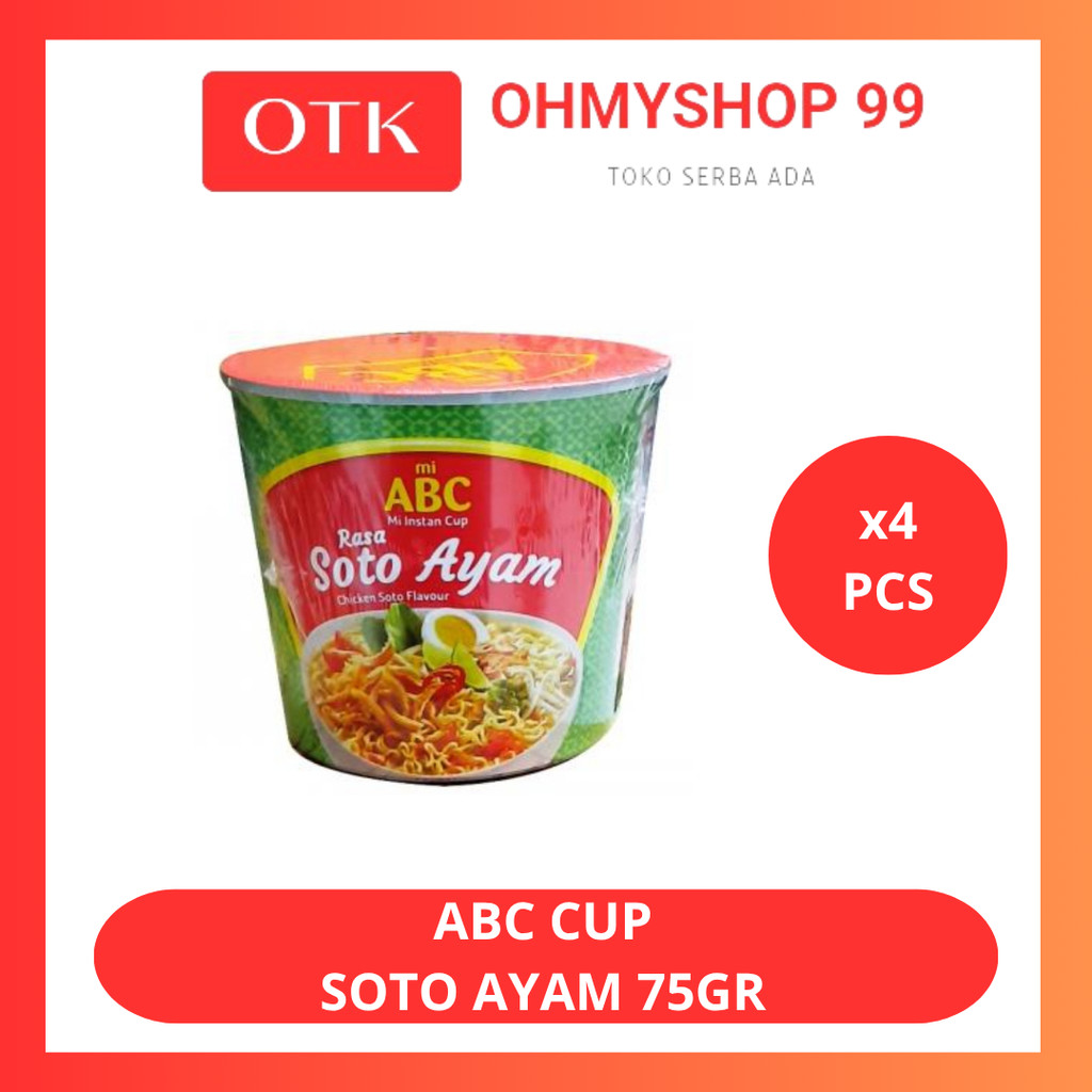 

ABC Mie Instan Cup Soto Ayam 4x65gr