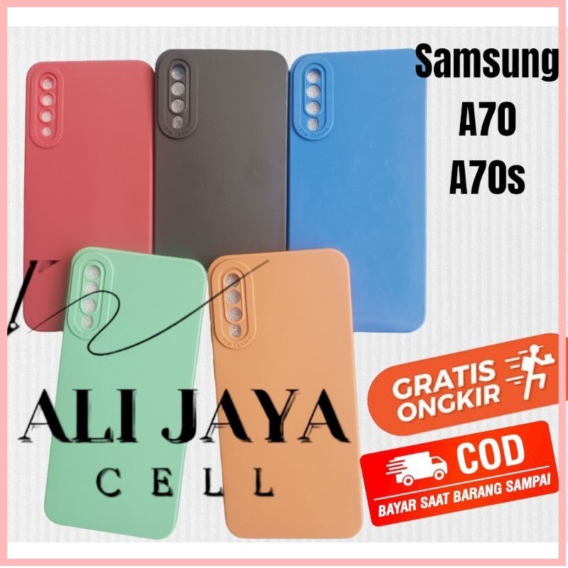 SoftCase/Silikon Pro Camera Hp Samsung A70/A70s Bahan Candy Case Color 3d Silikon Macaron