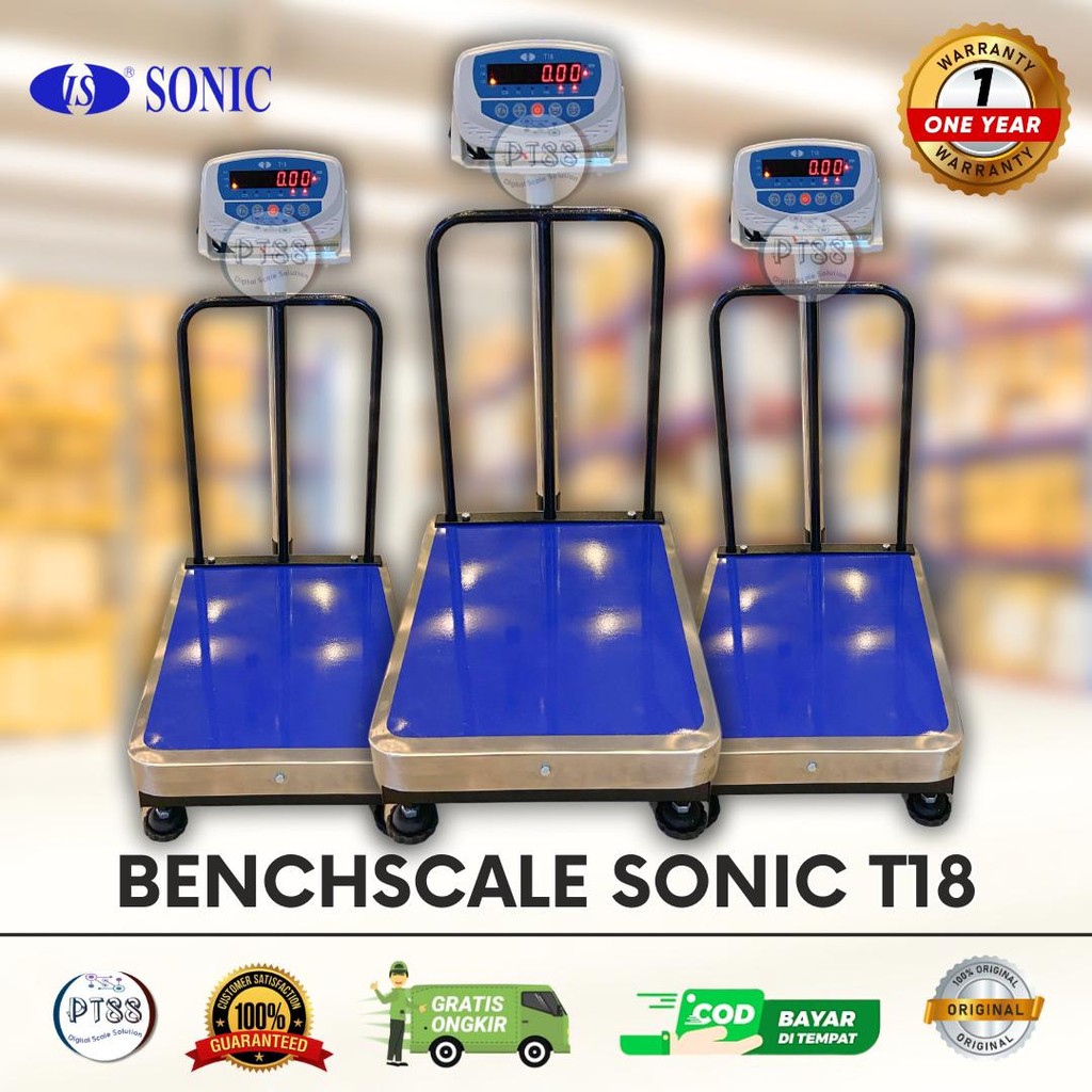 Timbangan duduk digital Sonic T18 300kg / Timbangan barang digital Sonic T18 300kg