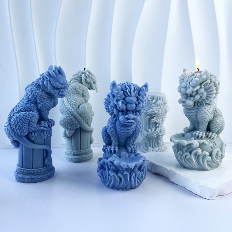 

DIY Animal Lion Aroma Candle Silicone Mold Handmade Cement Plaster Resin Ornaments Mould Home Decor Crafts Making