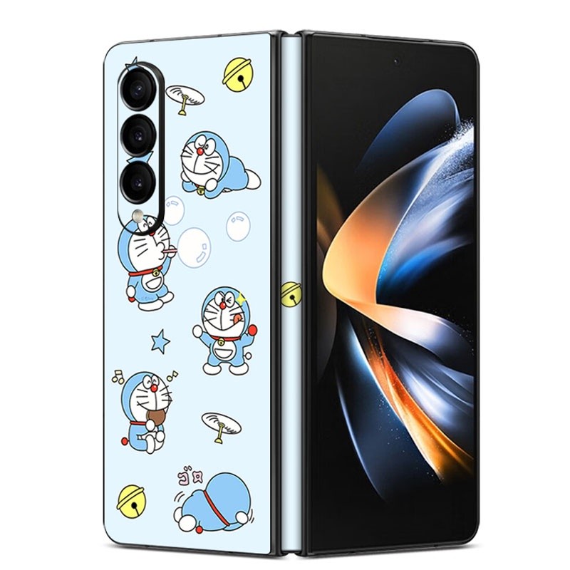 Skin Pelindung Garskin Cartoon Samsung Galaxy Z Fold 4 3 Decal Skin Anime Doraemon Back Screen Prote