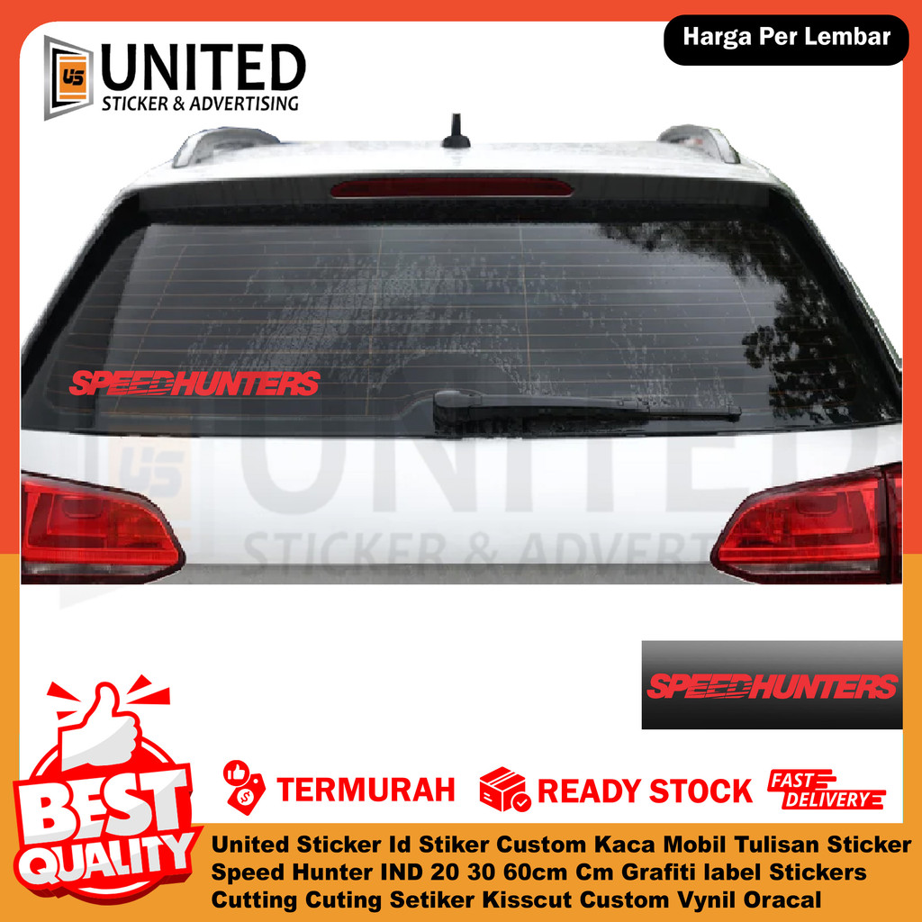United Sticker Id - Stiker Cutting Cuting Custom Kaca Mobil Tulisan Sticker Speed Hunter IND 20 30 6