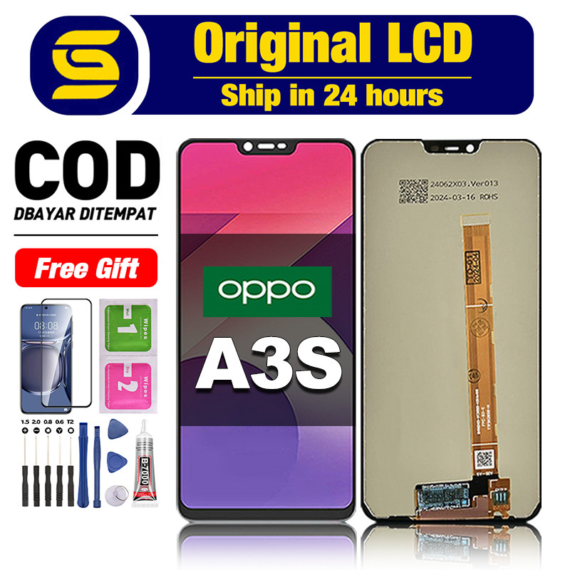 LCD OPPO A3S Ori fullset asli touchscreen original 100% lcd For Glass Digitizer COD