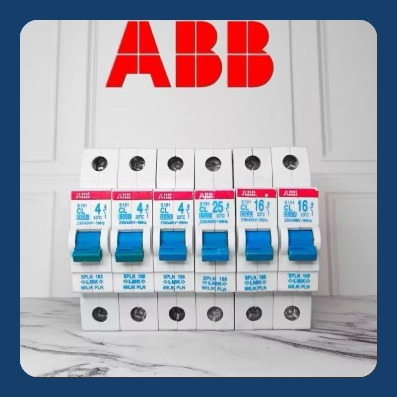 MCB PLN ABB type  S 191 CL 2A , 4A , 6A , 10A ORIGINAL