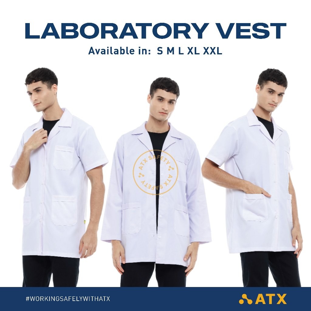 Jas Lab / Jas Laboratorium / Baju Praktikum / Jas Lab Lengan Panjang / Jas Lab Lengan Pendek ATX