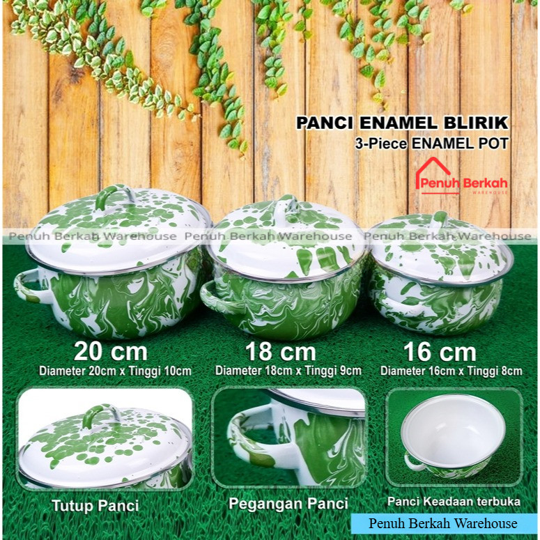 [ PER-BJ ]PANCI BLIRIK/PANCI ENAMEL GEMOY/PANCI BLIRIK LABU/ PANCI JADUL/ PANCI BLIRIK HIJAU