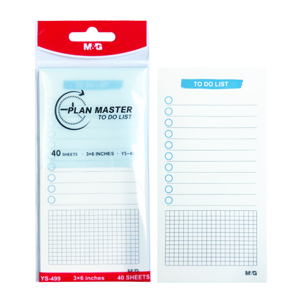

M&G AS36B101 (YS-499) 3X6 Inchi Sticky Note Memo Tempel TO DO LIST Memo 40 Sheets