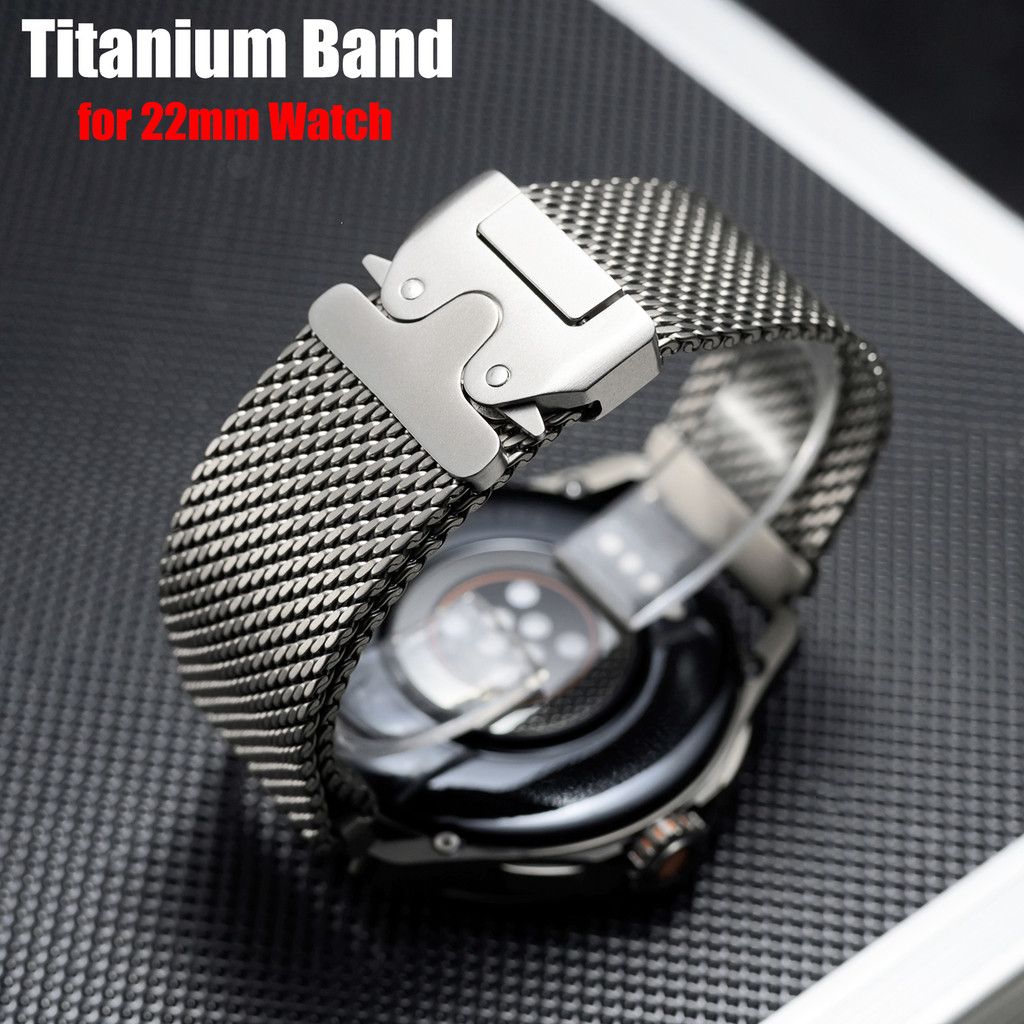 22mm Pure Titanium Strap For Garmin Venu 3/Venu 2 Forerunner 955/965/945/935 100% Titanium Band for 