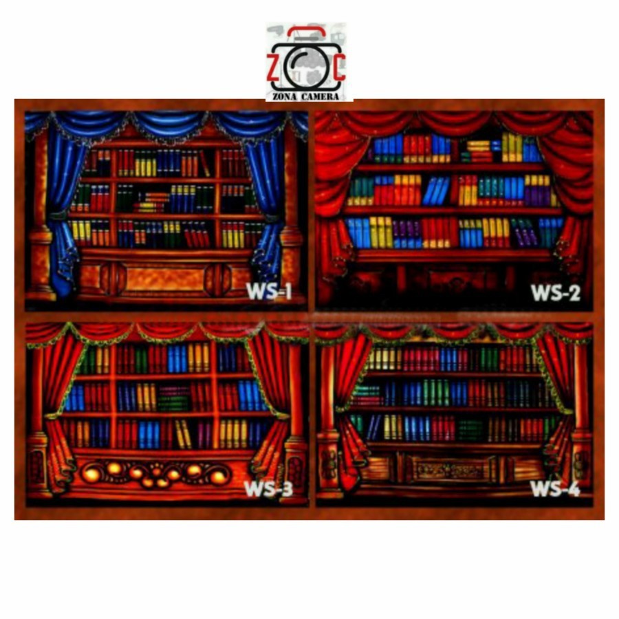 Background Wisuda / Rak Buku 3 x 2.5m Backdrop Rakbuku Kelulus Lulusan tK SD SMP SLTP SMA SMK D1 S1 