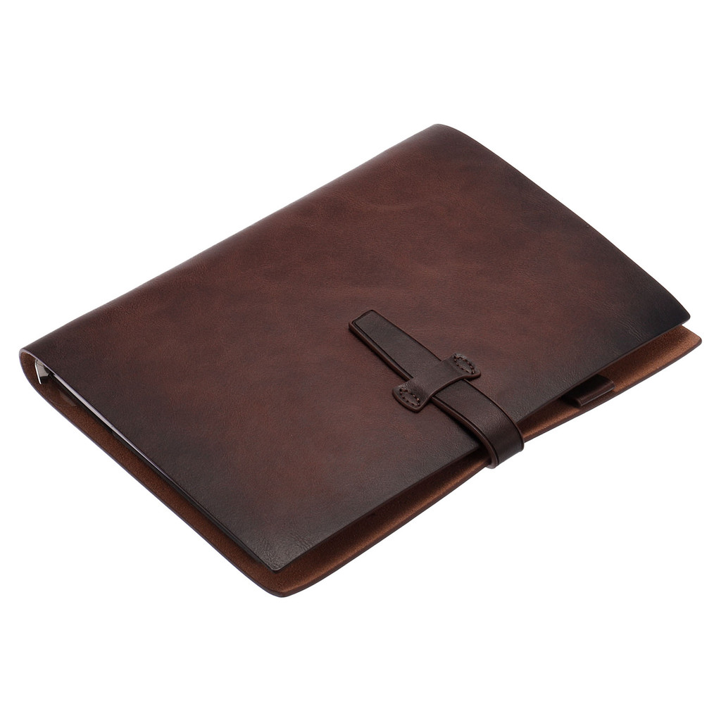 

PU Leather Binder Journal Refillable Loose Leaf Personal Planner Organizer Ruled Lined Notebook with Buckle for Business Office