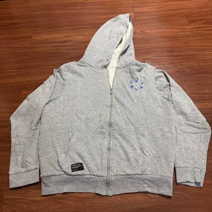 Jaket Hoodie TBJ Nearby Sherpa Grey Printed - Size L