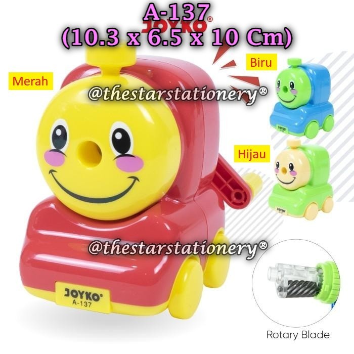 

(1 Biji) Rautan Meja Putar JOYKO A-137 Kereta Smile Serutan Putar Sharpener Joyko A-137 (1 Biji)