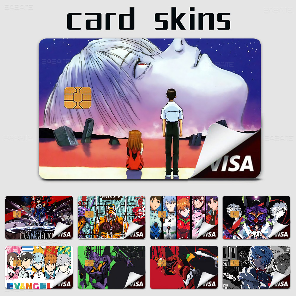 

N-Neon G-Genesis E-EvangelionS Anime Film Skin Sticker Tape For Bank Credit Card Personalized Credit Card Protection Stickers