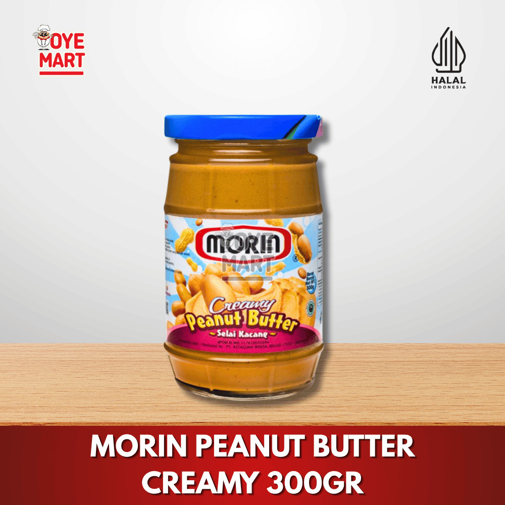

MORIN PEANUT BUTTER CREAMY 300GR / SELAI KACANG CREAMY MORIN JAR SELAI ROTI