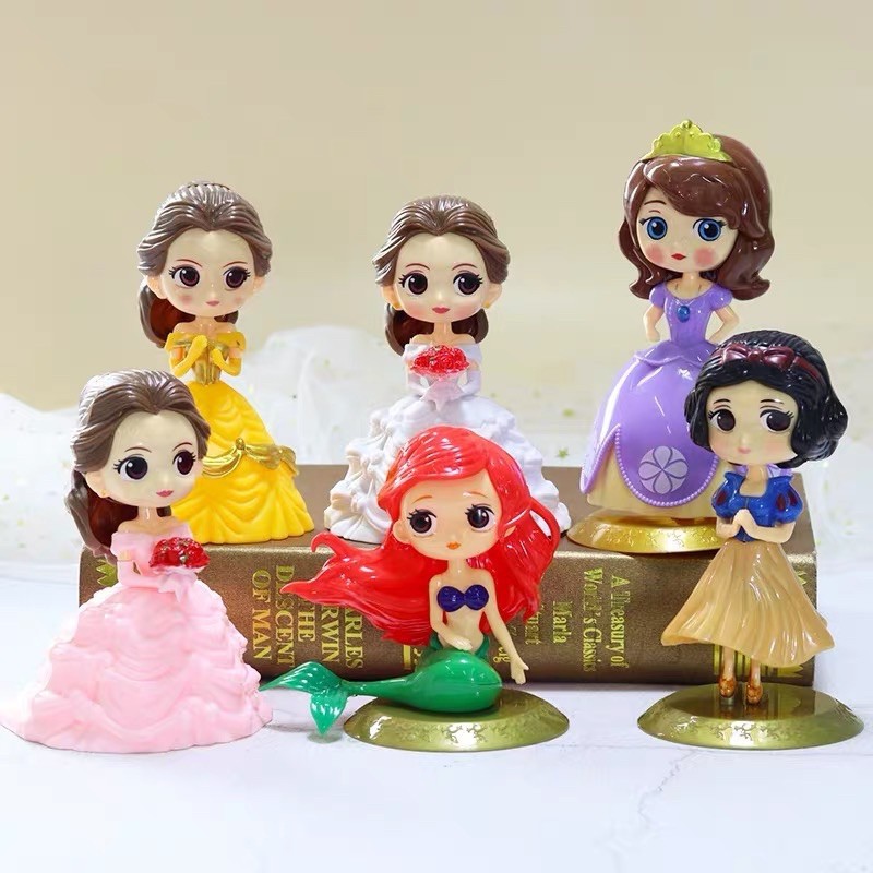 CAKE TOPPER MINIATUR PRINCESS DISNEY FROZEN ARIEL SNOW WHITE BELLE/TOPPER KARAKTER DISNEY