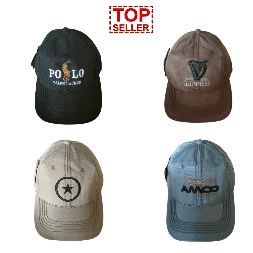 Top Seller Topi Ralph Lauren Polo Guinness Converse Amco / Topi Baseball Pria Wanita Bahan Tebal