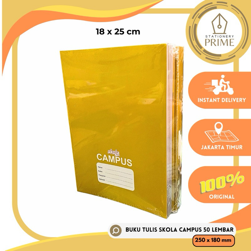 

Buku Tulis CAMPUS BOXY / MAXI Panjang 50 Lembar ATLAS / BIO BOXY / MONO / OKEY / SKOLA / SIHEBAT ( 1 Pack isi 10 Buku )