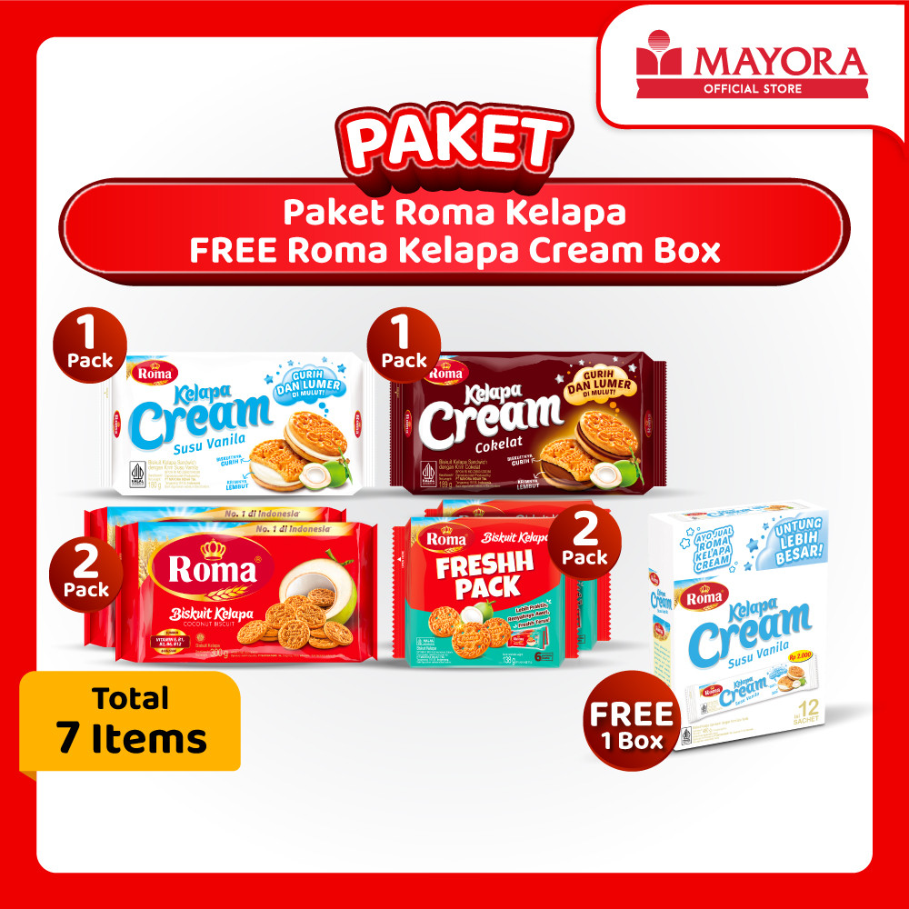 

Paket Roma Kelapa FREE Roma Kelapa Cream Box