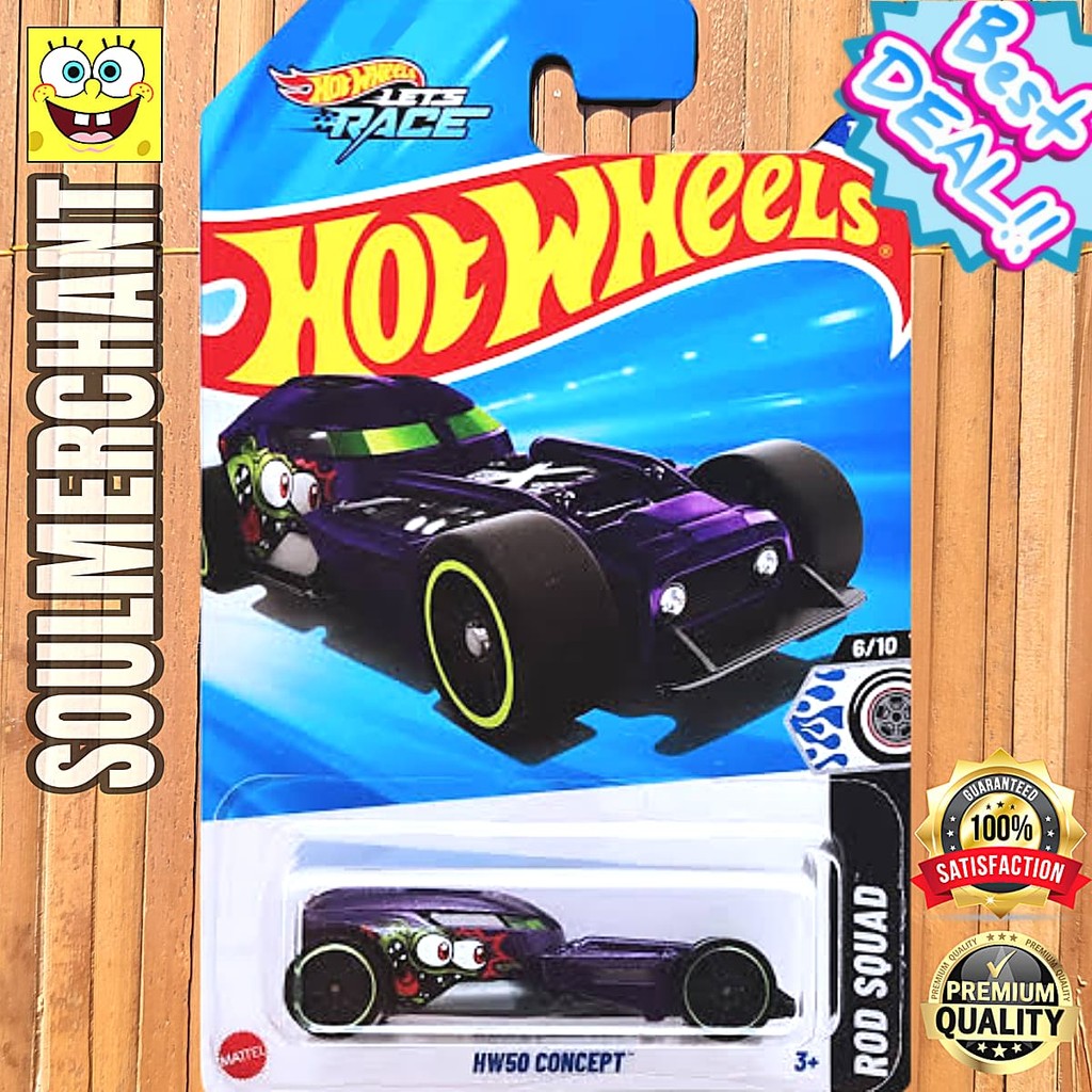 Hotwheels HW50 Concept Ungu Lets Race Mainan Mobil Balap