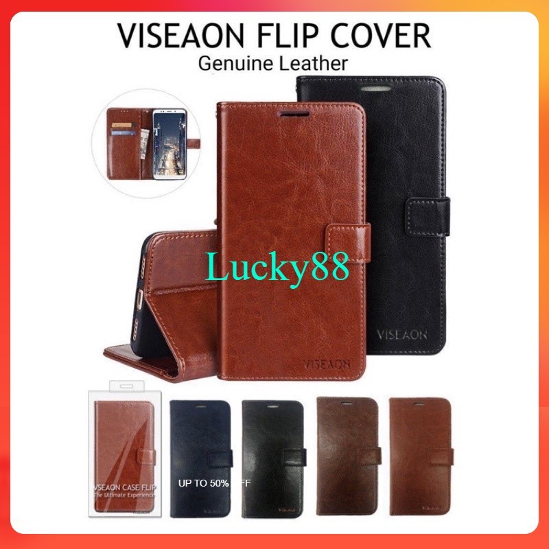 [ Xiaomi Mi 10T / 10T Pro / 11 Lite / 11T Pro / Mi 12 / 12T ] Viseaon Genuine Leather Case Flip Stan