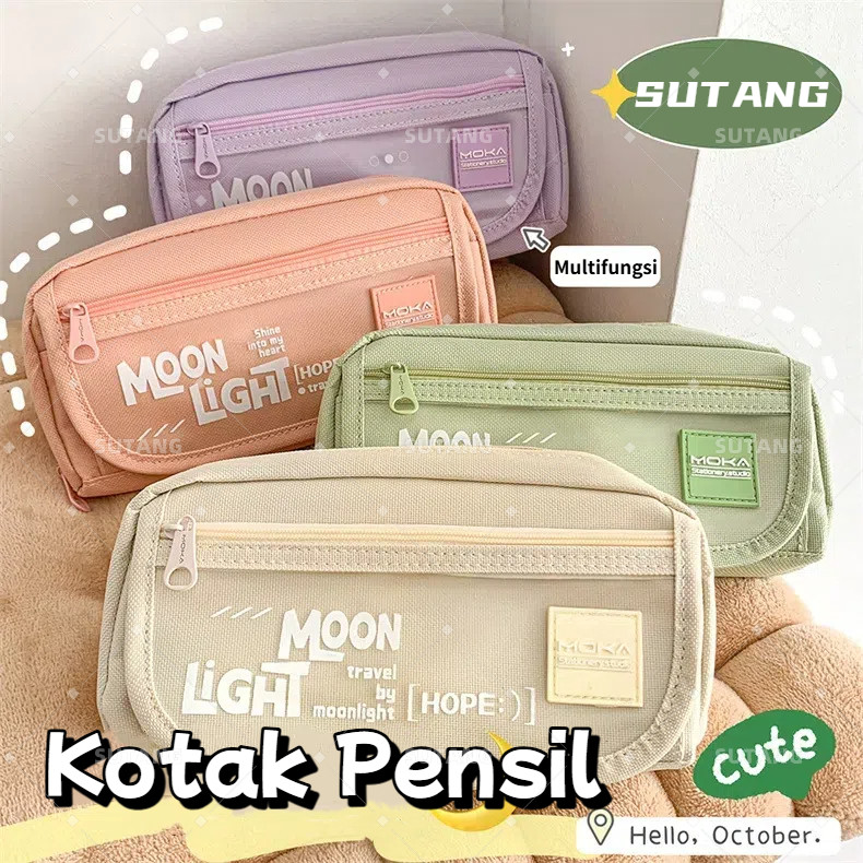 

【SUTANG】Tempat Pensil Aesthetic Tas Pena Kotak Pensil Aesthetic Tas Pensil Pencil Case Tempat Alat Tulis Kapasitas Besar