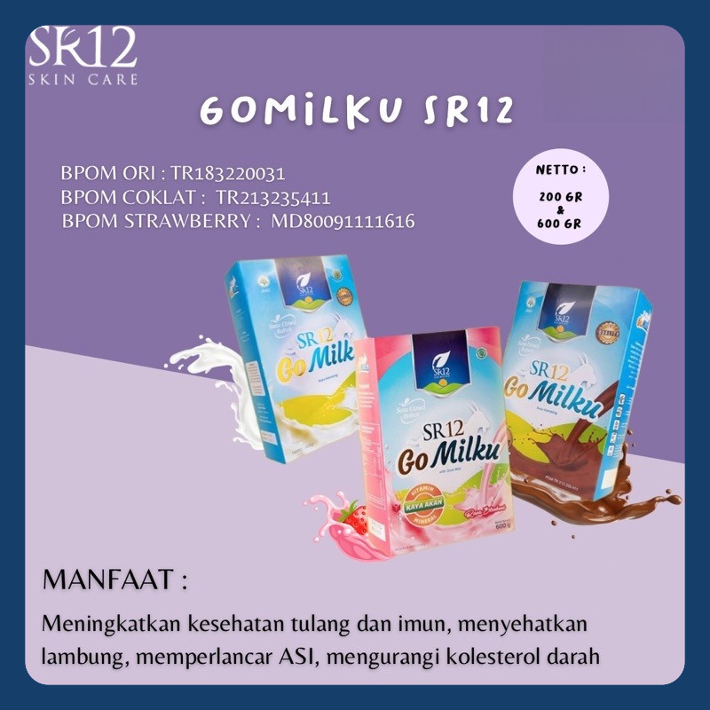

GOMILKU SR12 SUSU KAMBING / GO MILKU SUSU ETAWA KUALITAS PREMIUM / GOAT MILK BUBUK TANPA GULA BPOM