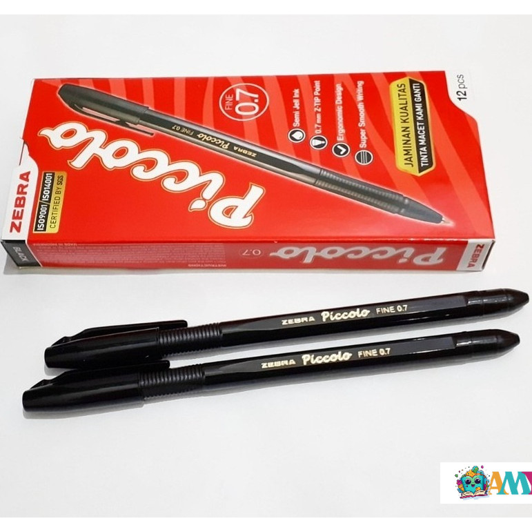 

BALLPOINT PICCOLO SEMI GEL 0.7 ZEBRA BLACK AMY STASIONARY