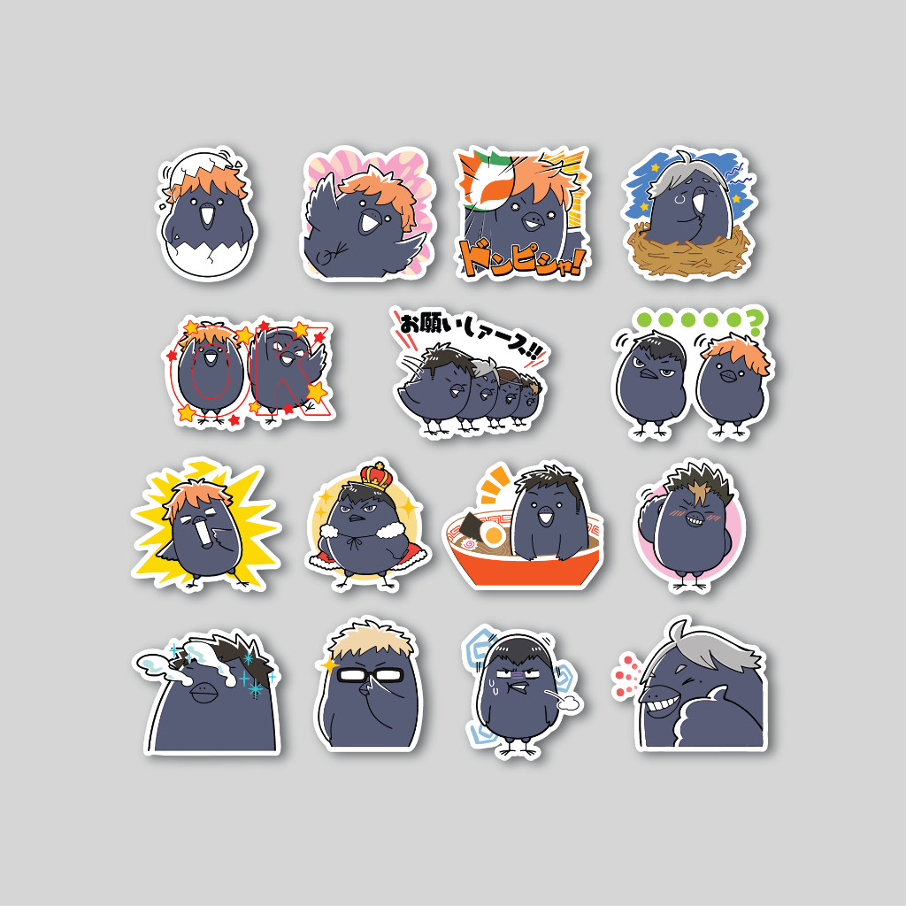 

Sticker Pack Haikyu!! Mascot | Stiker Tumbler Laptop | Stiker Koper Helm