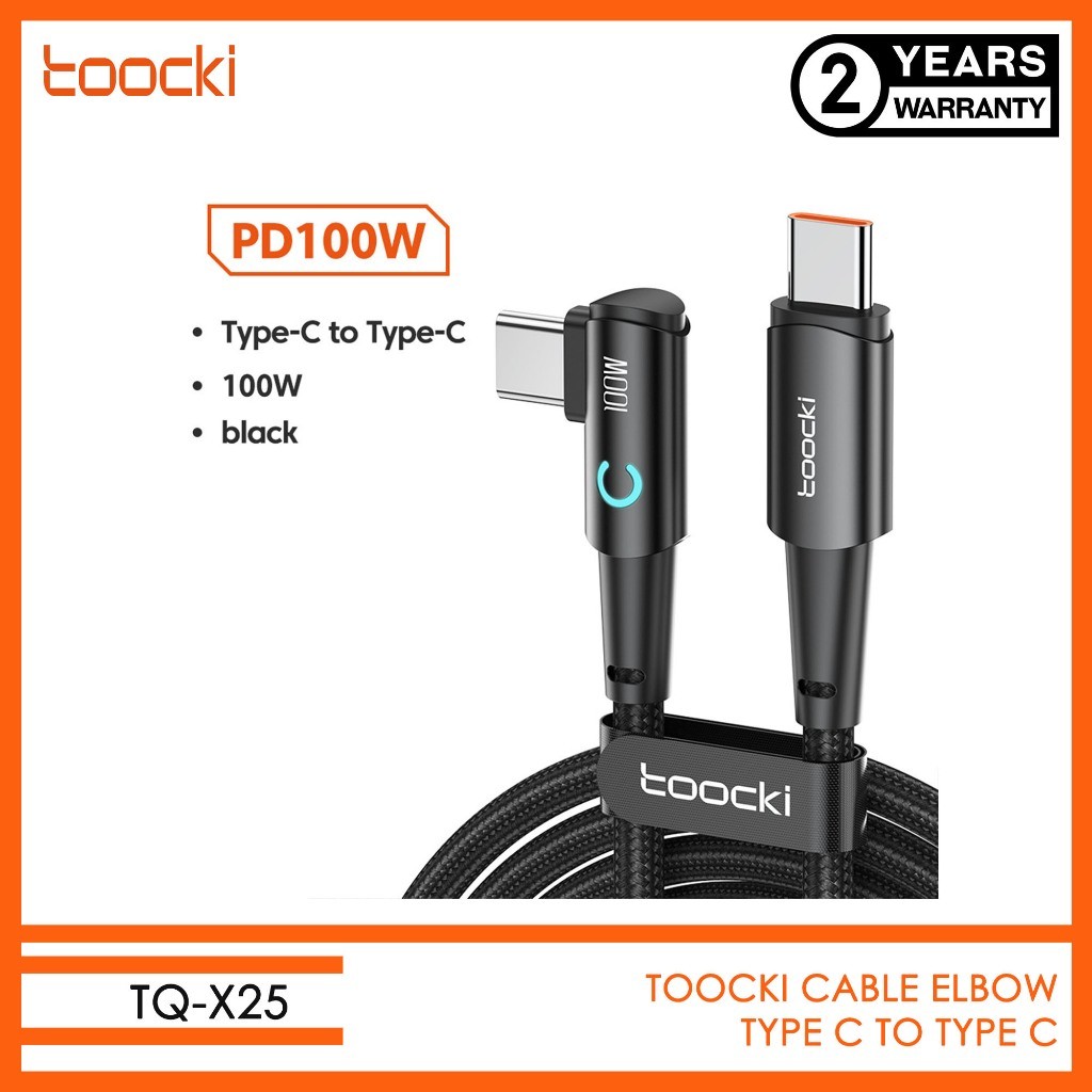 TOOCKI Cable Data Cable Type C Elbow 100W PD Cable 100W