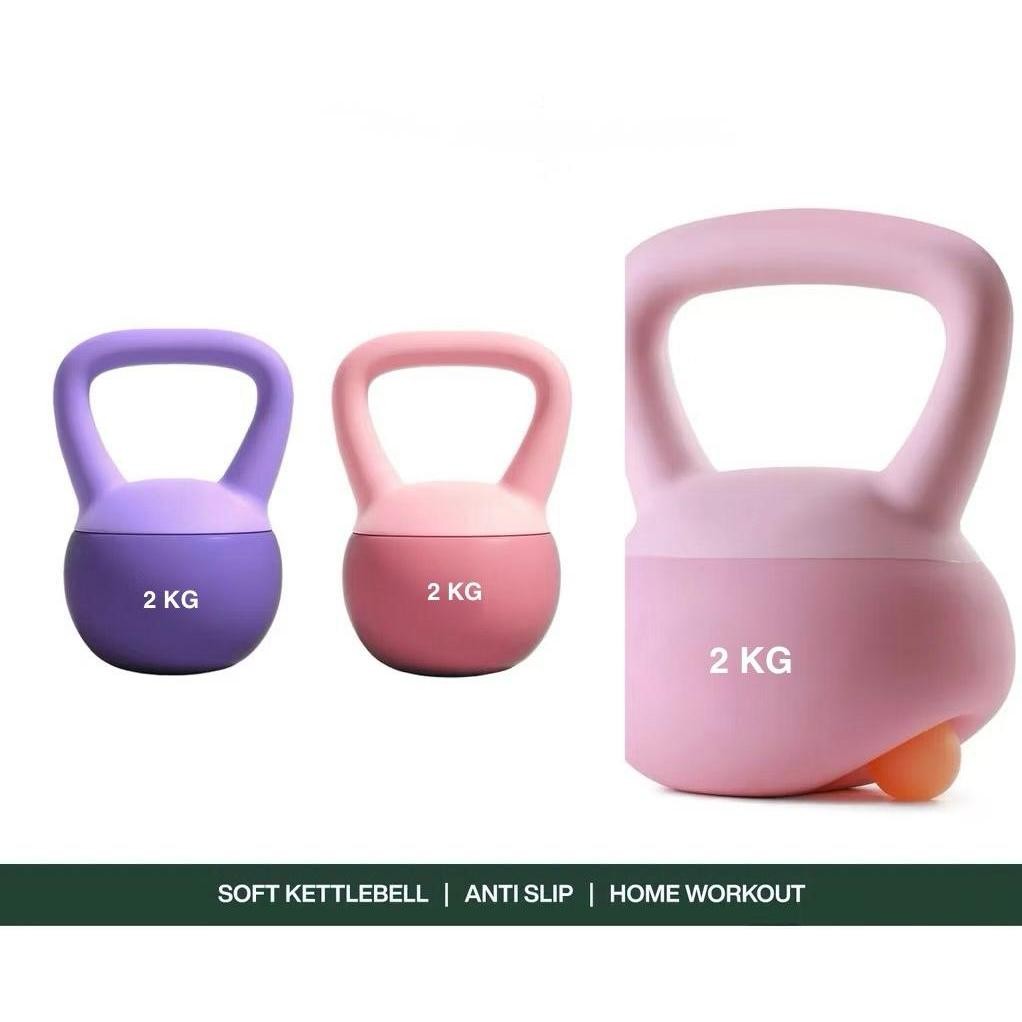 POTENCE Kettlebell Soft 2KG Anti Slip Kettlebell Dumbell 2KG / Weight Lifting Dumbbell /mini dumbel