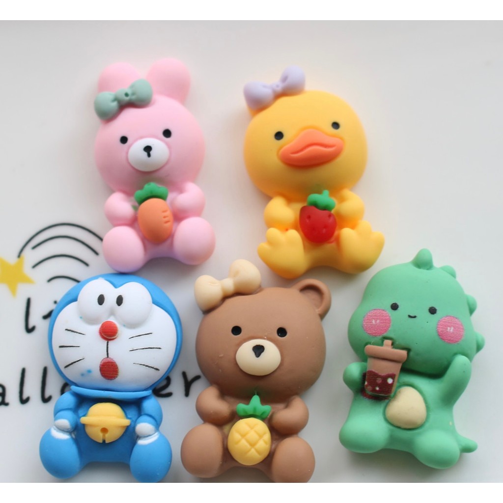 

Stiker Aksesoris Tempelan 3D HP Botol Laptop Karakter Emon Dino Bunny Bear