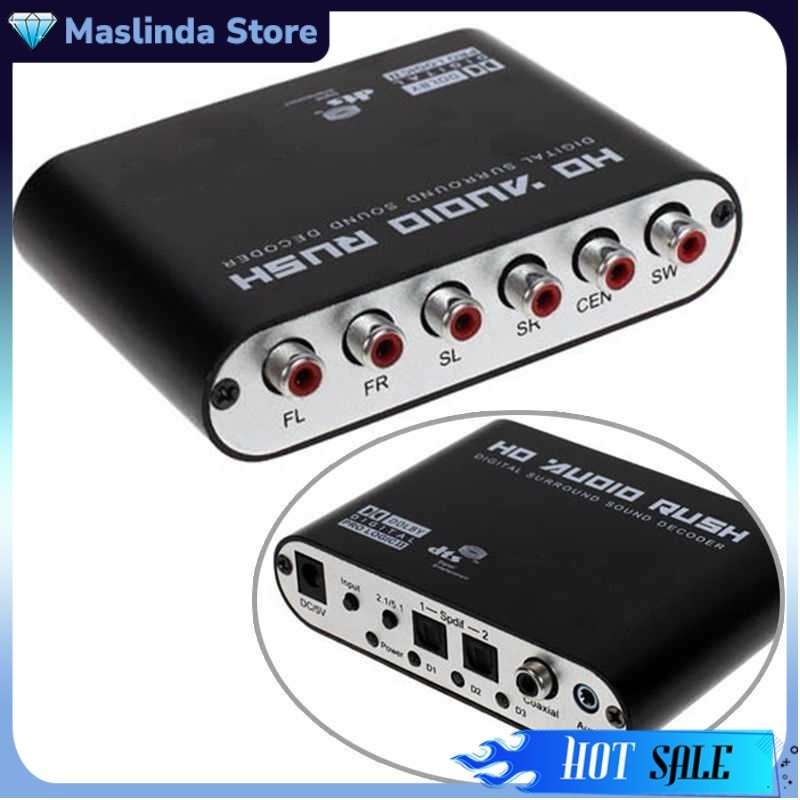 Digital Surround Decoder to Active Speaker 5.1 Converter DTS Dolby AC3