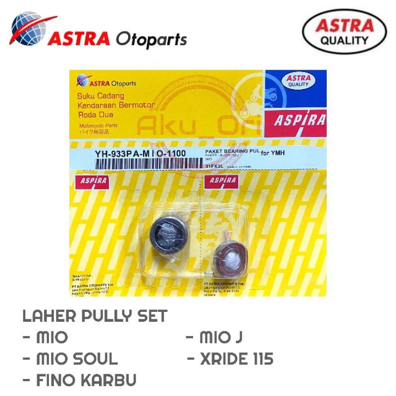 LAHER PULLY SET MIO ASPIRA Bearing Pully Set Mio Soul Fino Mio J Xride 115
