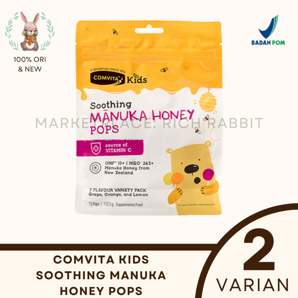 

Comvita Kids Soothing Manuka Honey Pops Permen Madu Hisap Anak 15 pops