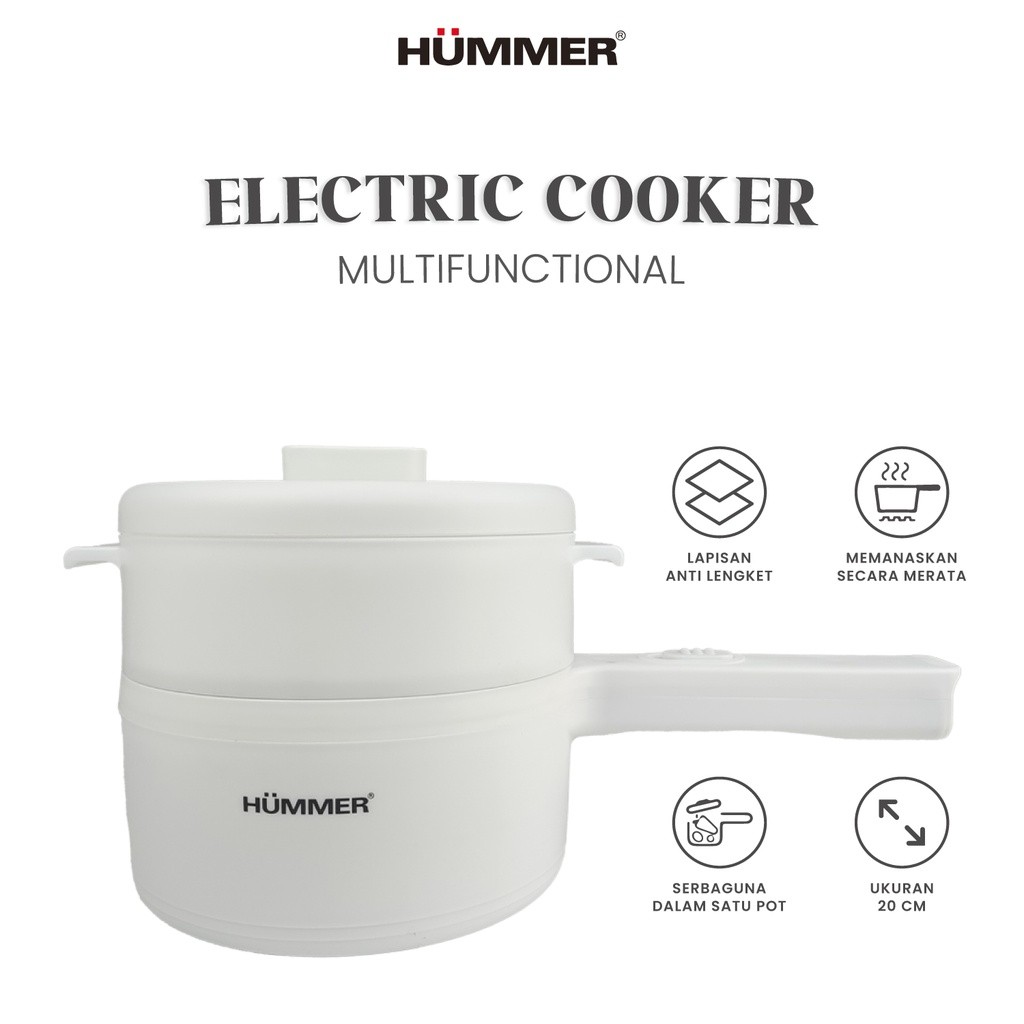 Hummer Panci Listrik Multifungsi Anti Lengket 1.8L