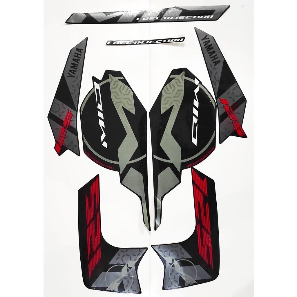 stiker striping motor mio M3 2015 hitam full body kualitas terbaik