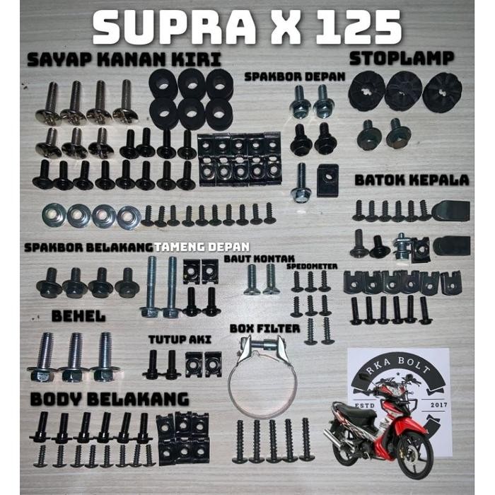 baut fullset body Honda Supra x 125 R 2006/2013 baut supra x 125