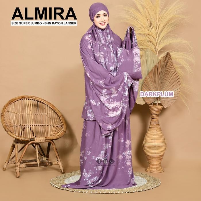 Baligrosir Mukena Dewasa Super Jumbo Terbaru 2024 Murah Adem Rayon Bali Fit BB 90kg Bigsize - Darkpl