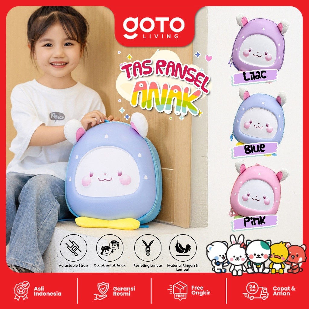 Goto Miuza Backpack Tas Ransel Sekolah Anak Perempuan Karakter Mini