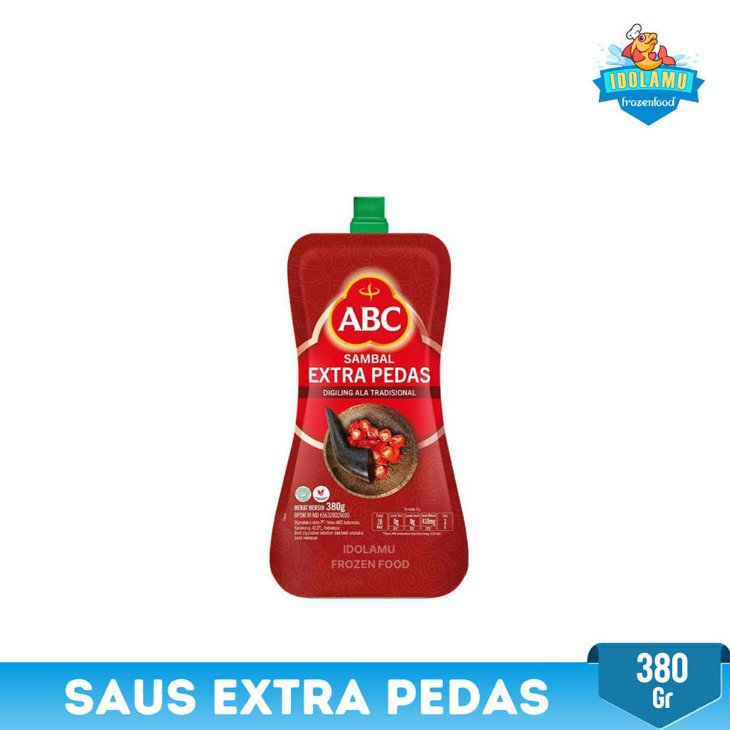 

saus abc saus extra pedas kemasan pouch 380 gr