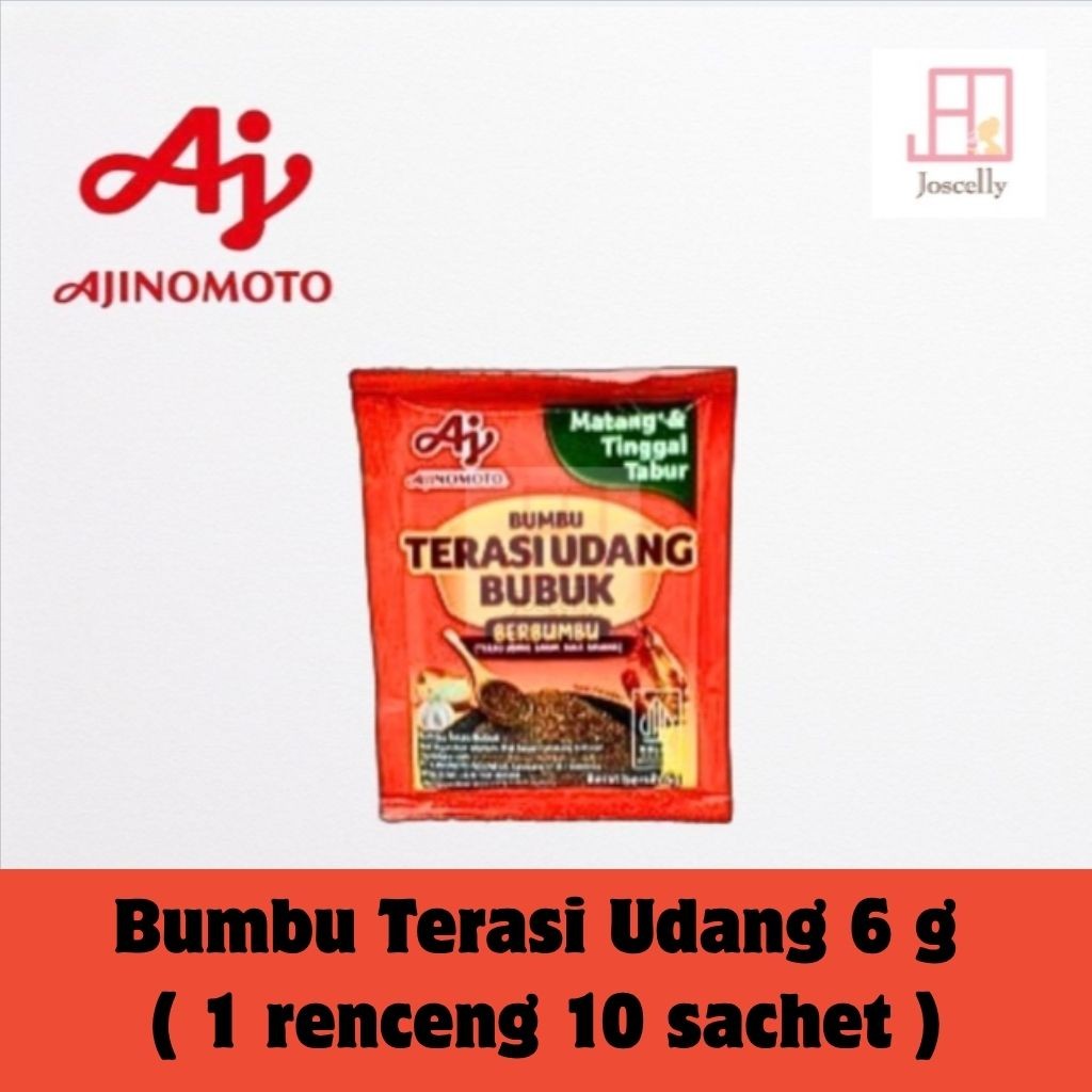 

JOSCELLY.ID AJINOMOTO Terasi Udang Bubuk Kemasan 6 gr (1 Renceng = 10 Sachet)