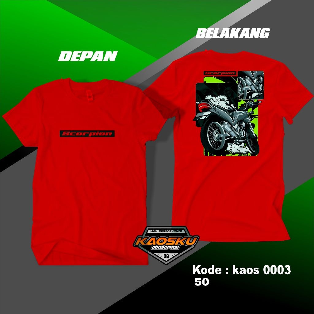 Kaos Racing Scorpion Kaos Baju Racing Desain